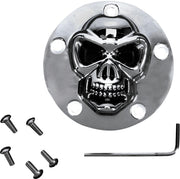 Drag Specialties 3-D Skull Points Cover For Harley Davidson FLD 1690 2012-2013 - Chrome