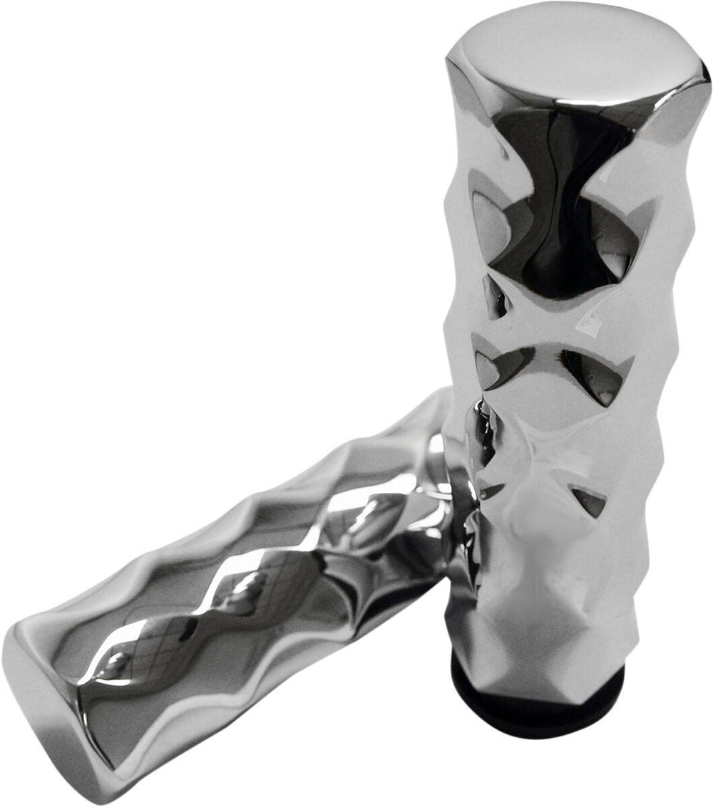 LA Choppers Billet Hex Grips For Harley Davidson FLDE 1750 ABS 2018-2020 - Chrome
