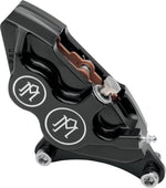 Performance Machine Four Piston Differential-Bore Caliper For Harley Davidson FLH 1340 1984 Front Left - Aluminum Black