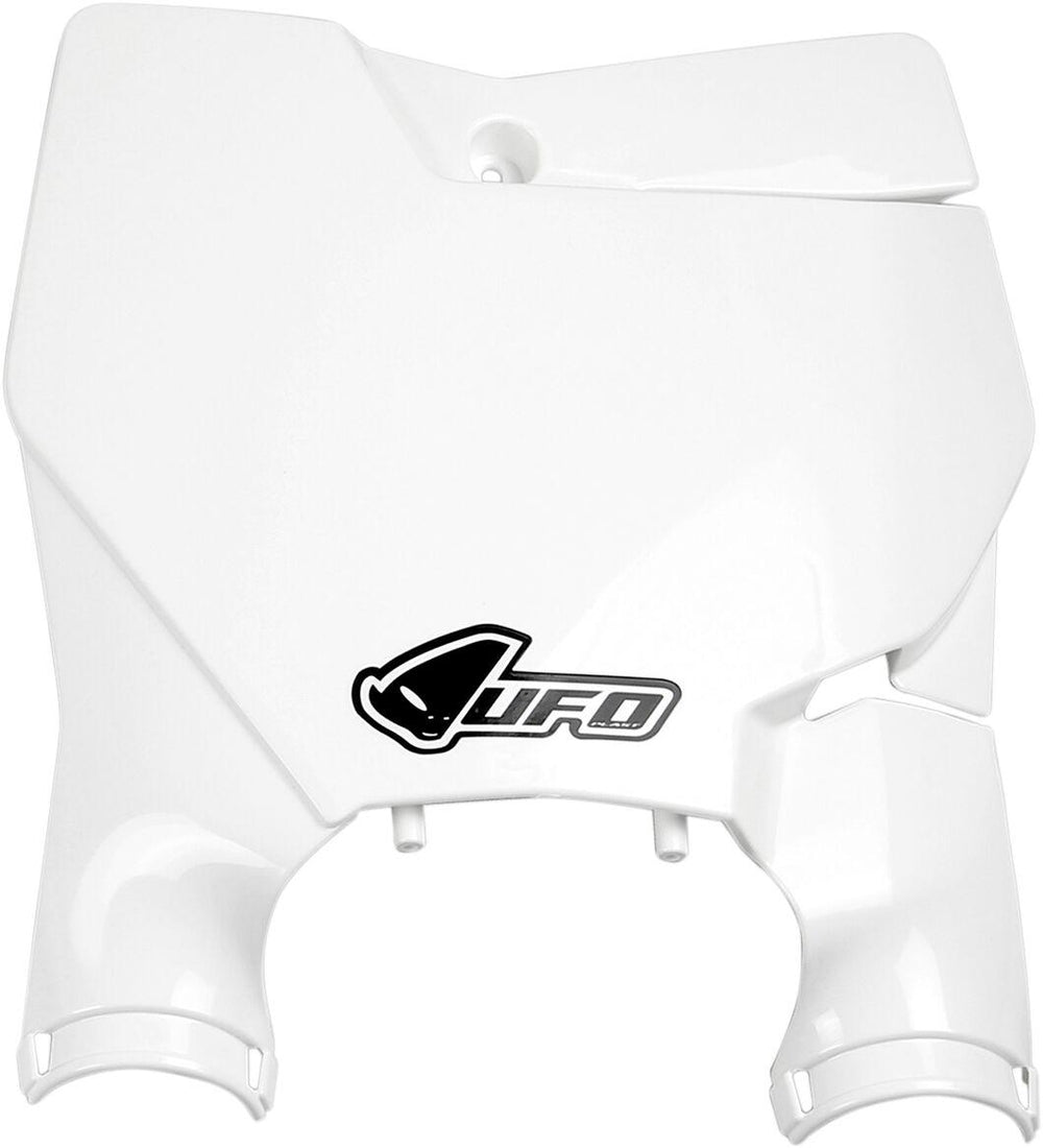 UFO Stadium Front Number Board With Fork Guards For KTM  SX125 2016-2022 - White