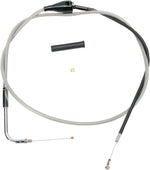 Drag Specialties Braided Idle Cable For Harley Davidson FLHR 1450 2002-2003 132 cm (52") - Silver Unfinished