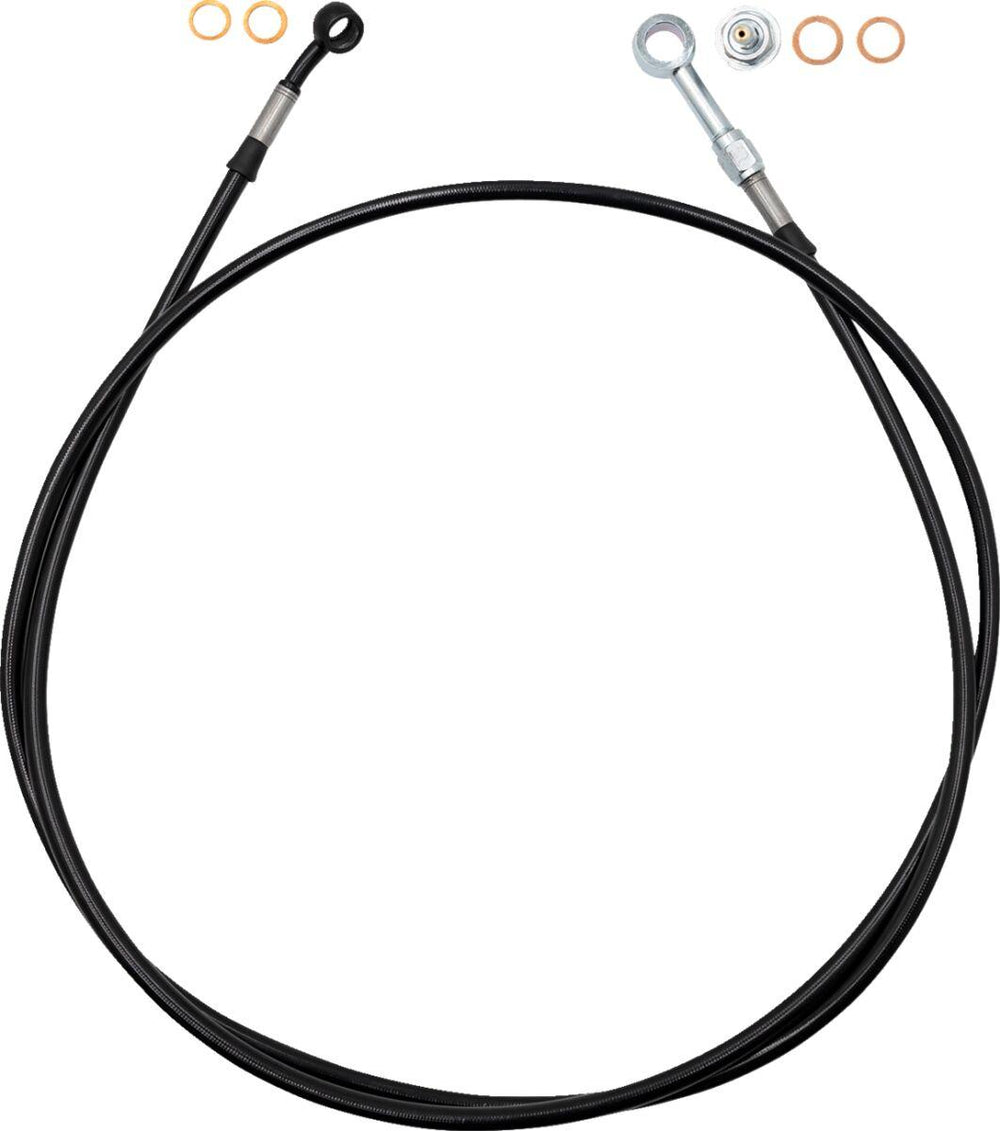 Fat Baggers Inc. EZ Install Brake Hose For Harley Davidson FLHX 1923 2024-2026 - Black 170cm