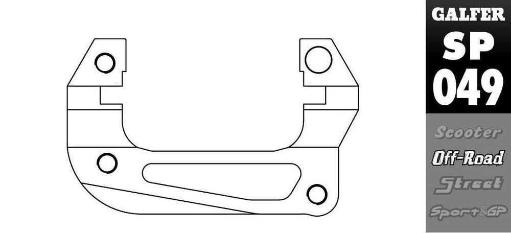 Galfer Brake Caliper Relocation Bracket For Suzuki RM 85 2005-2018 Front - Black