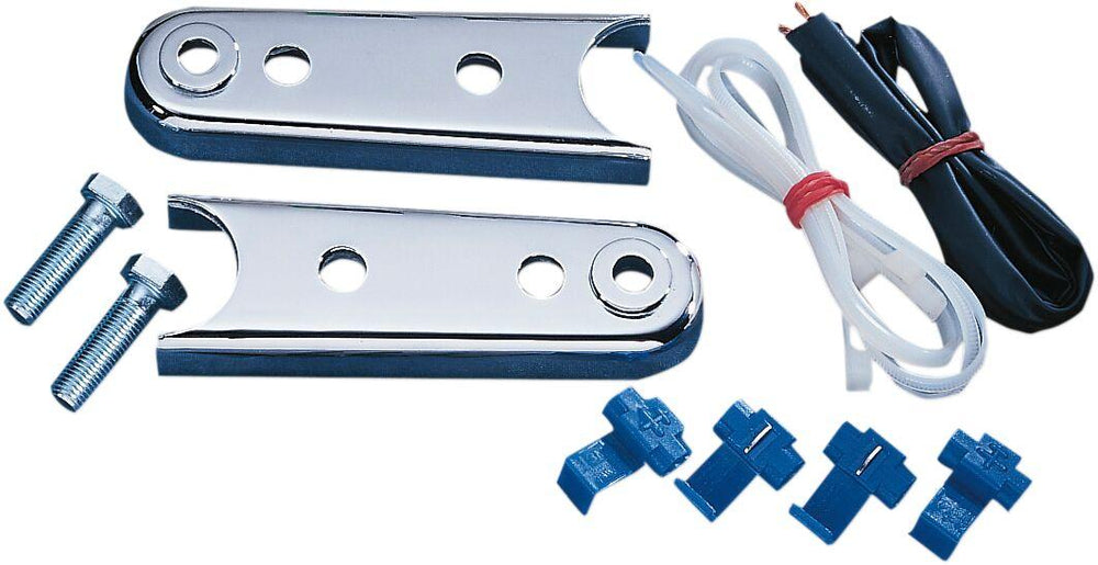 Drag Specialties Turn Signal Relocation Kit For Harley Davidson FXST 1340 1985-1999 Rear Chrome