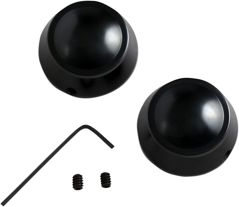 Drag Specialties Swingarm Pivot Bolt Covers For Harley Davidson XL 1200 C 2004-2013 - Black