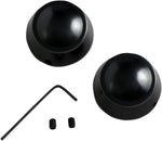 Drag Specialties Swingarm Pivot Bolt Covers For Harley Davidson XL 1200 C 2004-2013 - Black