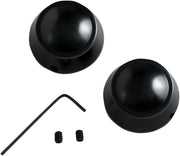 Drag Specialties Swingarm Pivot Bolt Covers For Harley Davidson XL 1200 C 2004-2013 - Black