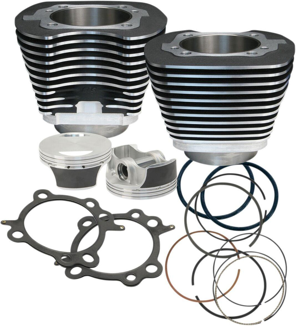 S&S Cycle Big Bore 3.927" Cylinder Kit For Harley Davidson FLD 1690 2012-2013 - Black