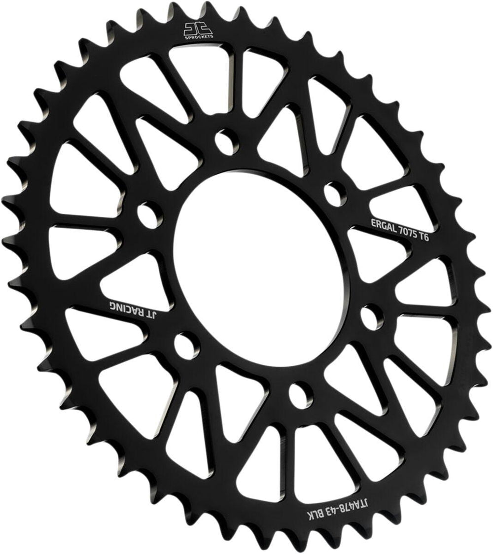 JT RaceLite Aluminium Sprocket For Kawasaki Ninja 7 2024-2025 Rear Black 43T