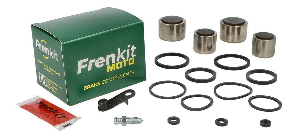 Frenkit Caliper Repair Kit With Piston For Kawasaki ZXR750 1989-1992 Front - Black/Silver