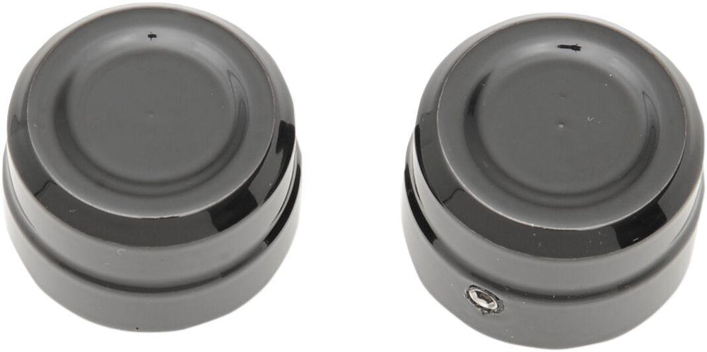 Drag Specialties Billet Axle Cap For Harley Davidson XL 1200 C 2008-2020 Front - Black Semi-Gloss