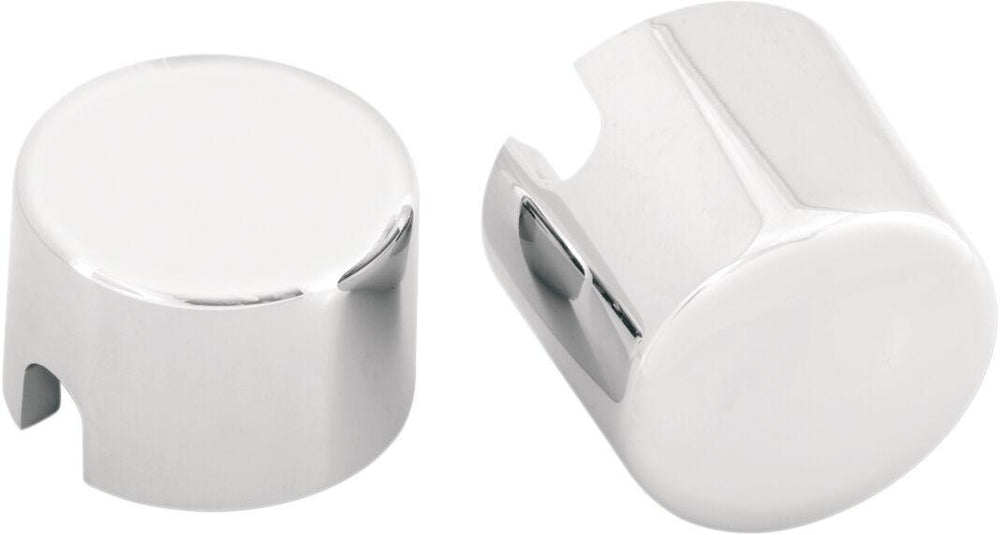 Drag Specialties Axle Caps For Harley Davidson FLST 1450 2006 Rear - Chrome/Silver