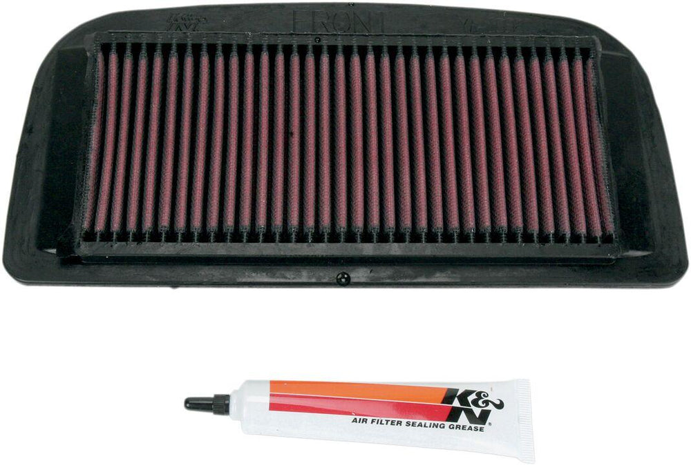 K&N High Flow Air Filter For Yamaha YZF-R1 1000 2002-2003 - Black Red