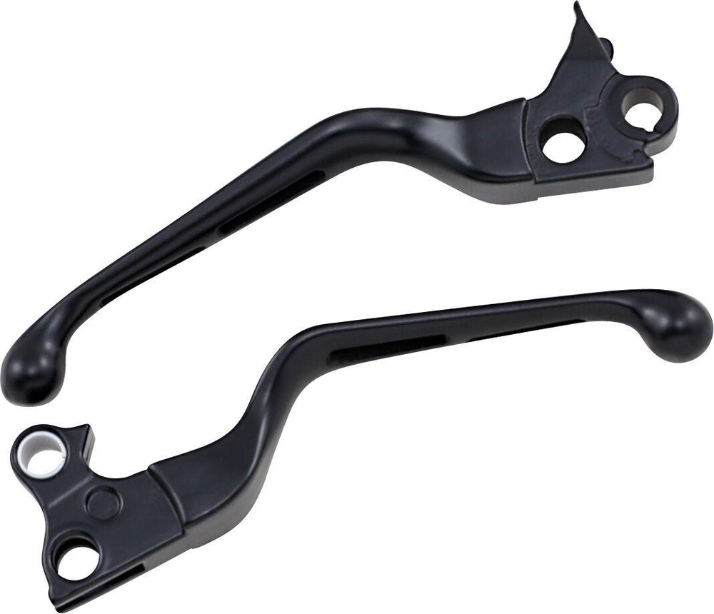 Drag Specialties Slotted Wide Blade Lever Set For Harley Davidson FLD 1690 2012-2013 - Black