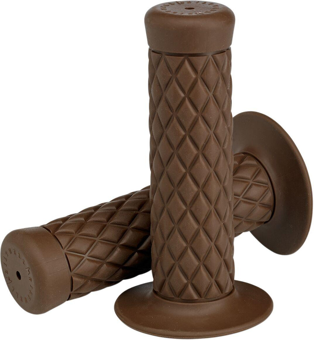 Biltwell Thruster Bar Closed End Grips - Chocolate