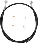 LA Choppers Braided Brake Hose Kit Without ABS For Harley Davidson FLDE 1750 ABS 2018-2020 Front 12" - 14" - Black