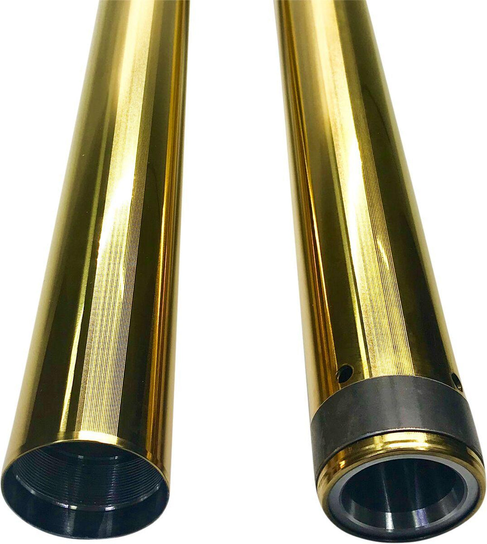 Pro-One 49mm Fork Tubes For Harley Davidson FLHR 1690 2014-2015 22.875" - Gold/Titanium