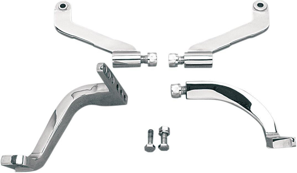 Drag Specialties Driver Floorboard Mounting Brackets For Harley Davidson FLHR 1340 1994-1998 - Chrome