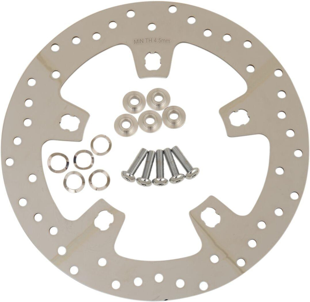 Drag Specialties Custom 11.5" Front Brake Discs For Harley Davidson FLHR 1450 2000-2003 - Chrome