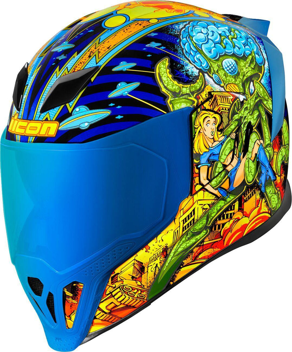 Icon Unisex Airflite Bugoid Blitz Helmet - Blue