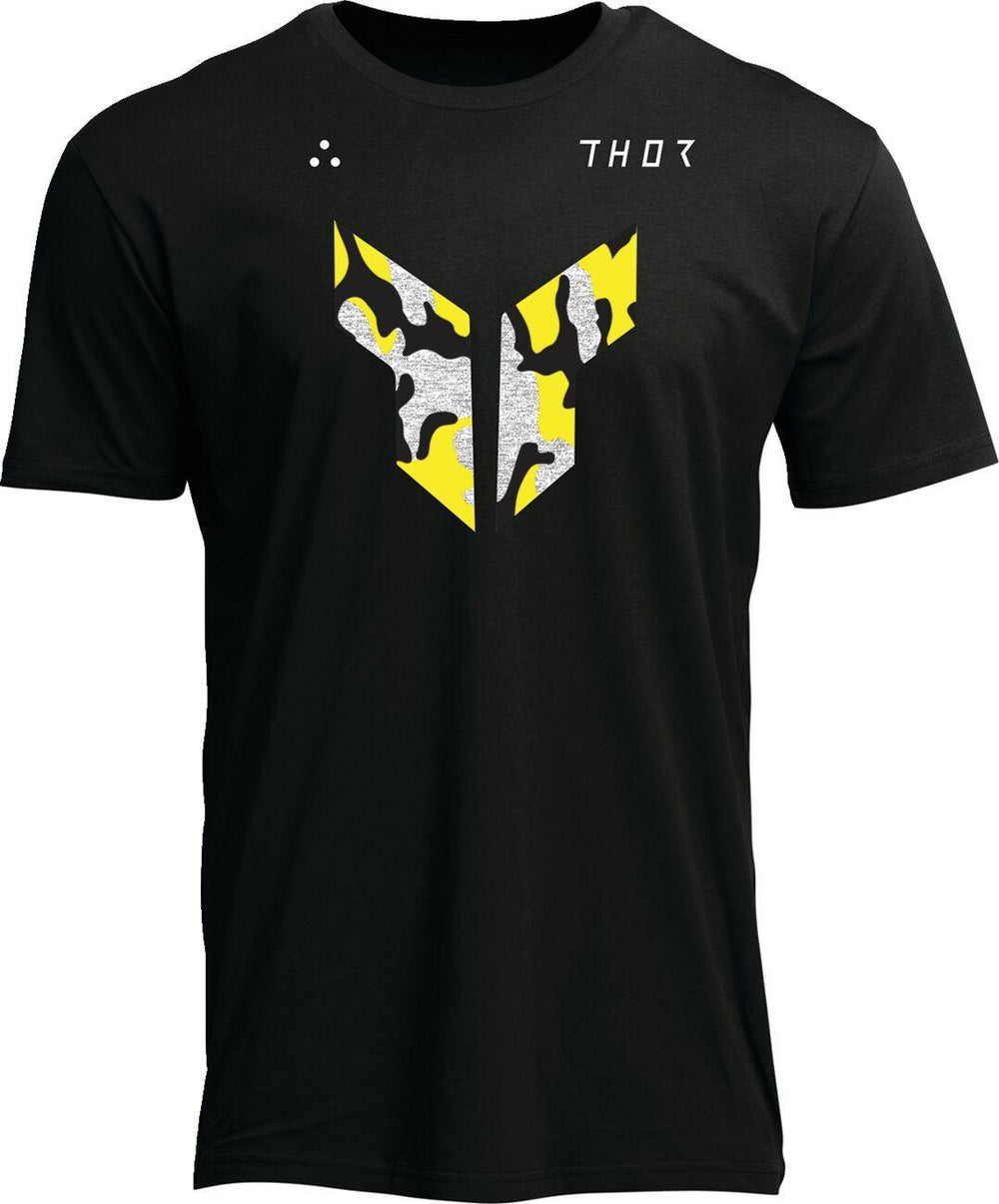 Thor Mens Adult Iconic T-Shirt - Black White Yellow