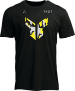 Thor Mens Adult Iconic T-Shirt - Black White Yellow