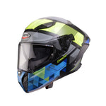 Caberg Drift Evo II Full Face Motorcycle Helmet - Prism Matt Black/Fluo Yellow/Blue