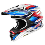 Shoei VFX-WR 06 Sparkle TC-10 Motocross Helmet - Red/White/Blue