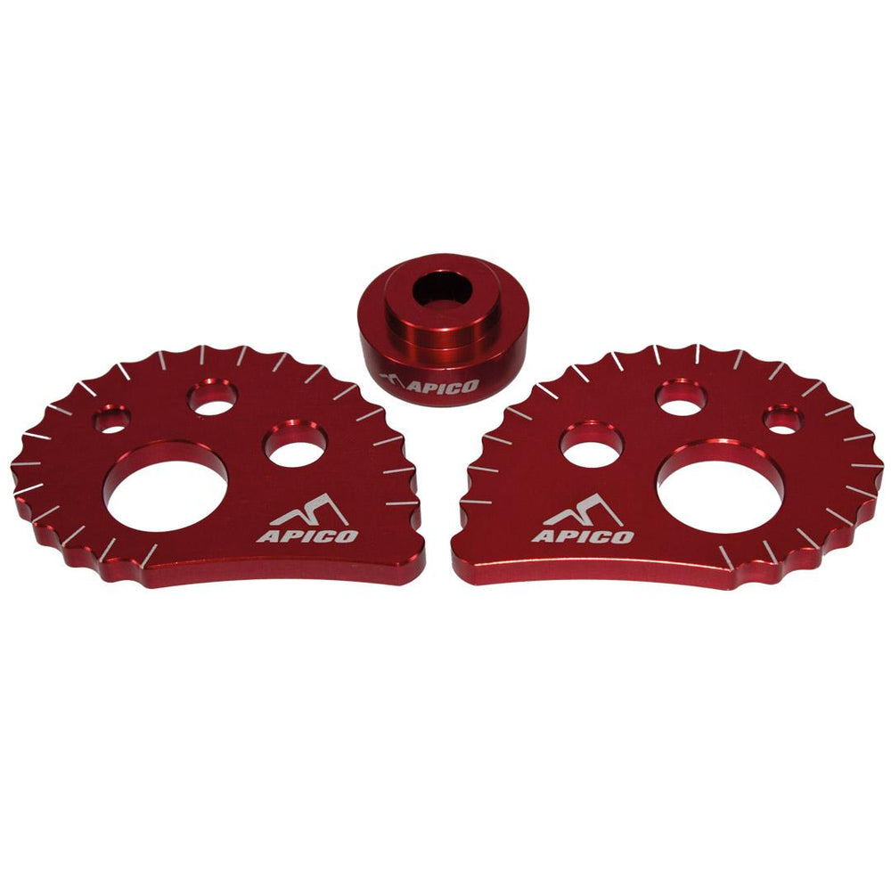 Apico 20mm Oversize Snail Cams With Spacer Red