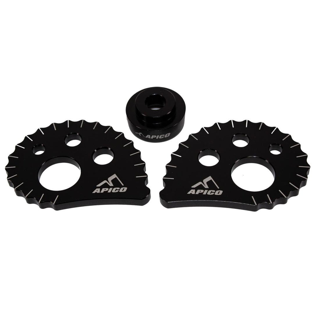 Apico 20mm Oversize Snail Cams With Spacer Black