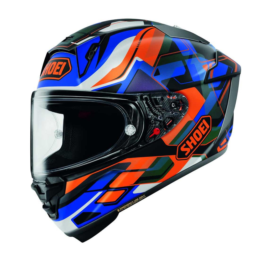 Shoei X-SPR Pro Valion TC-8 Full Face Motorcycle Helmet - Orange/Blue
