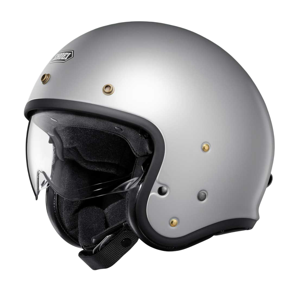 Shoei J.O2 Open Face Motorcycle Helmet - Matt Light Silver