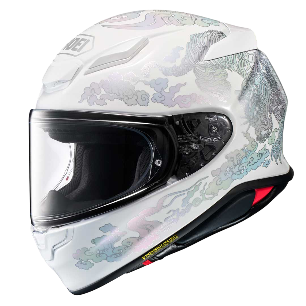 Shoei NXR2 Fearless TC-6 Full Face Motorcycle Helmet - White/Grey