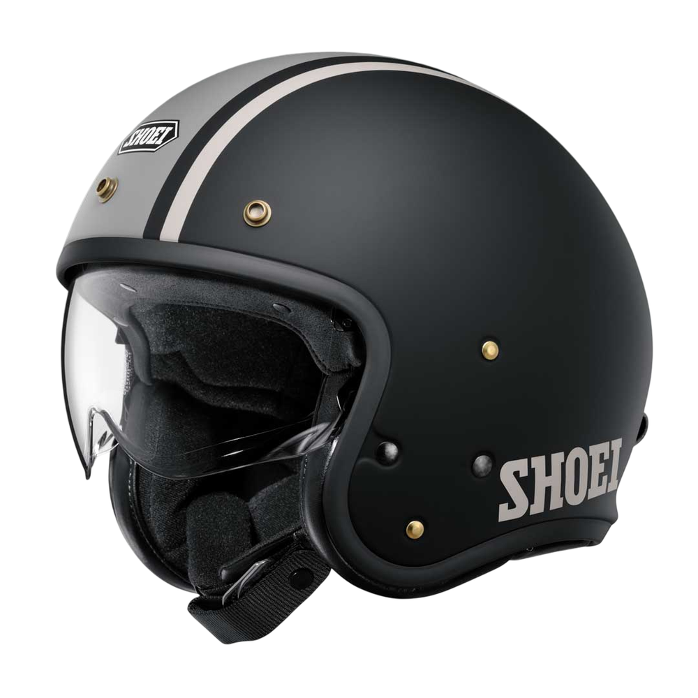 Shoei J.O2 Aventure TC-10 Open Face Motorcycle Helmet - Black