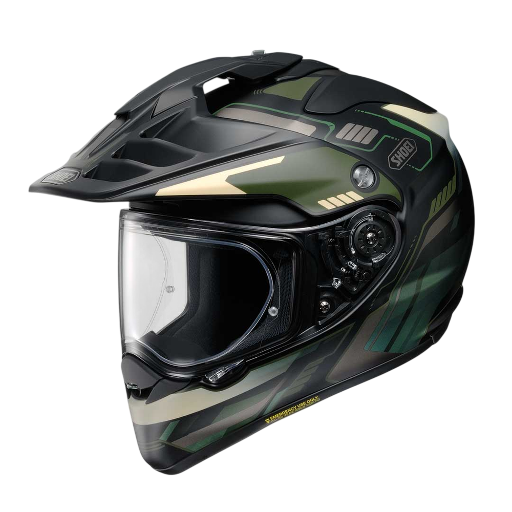 Shoei Hornet ADV 06 Invigorate TC-4 Adventure Motorcycle Helmet - Black/Green