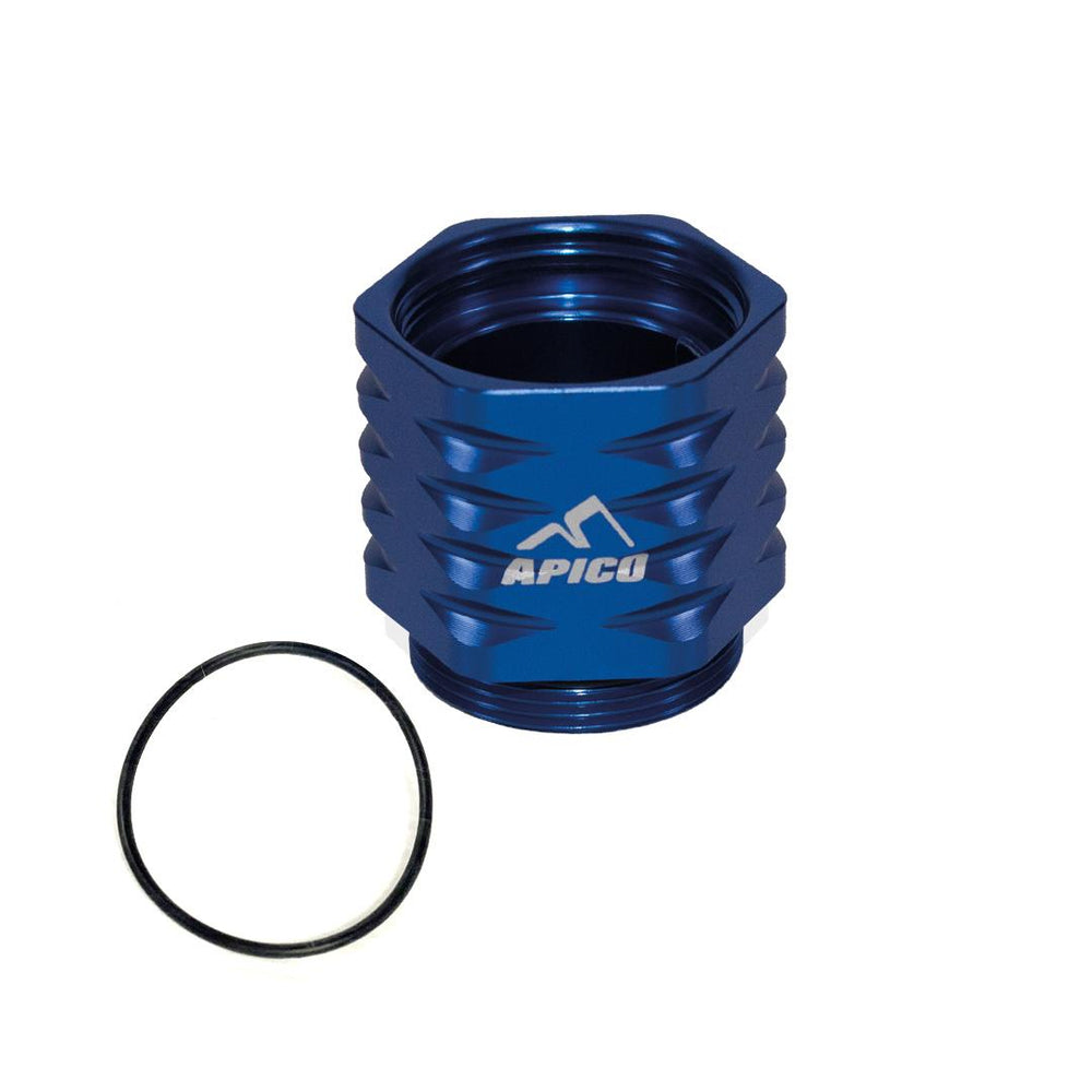Apico Braktec Rear Brake Cooling Extension For Husqvarna TE/FE 150-501 2022-2024 Blue