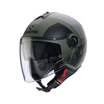 Caberg Riviera V4X Alpha Matt Military Green Blk Grey Helmet