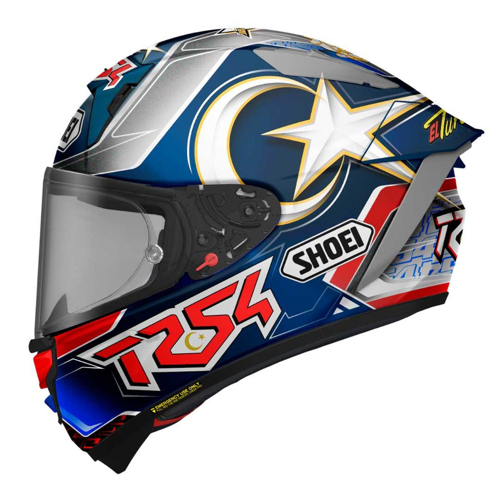 Shoei X-SPR Pro Toprak TC-2 Full Face Motorcycle Helmet - Blue