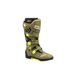 Sidi Crossair X Motocross Boots - Olive Green/Fluro Yellow