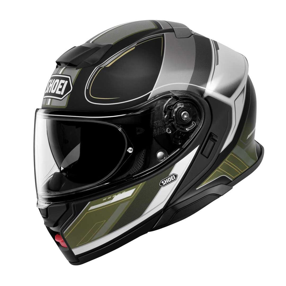 Shoei Neotec 3 Sharpen TC-11 Flip Up Motorcycle Helmet - Black/Grey/Green