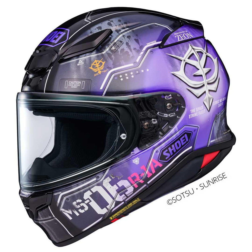 Shoei NXR2 MS-06R-1A Black Tri-Star's Zaku II H-MOB TC-12 Full Face Motorcycle Helmet