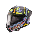 Caberg Roxter Hunter Full Face Motorcycle Helmet - Matt Black/Grey/Yellow Fluo