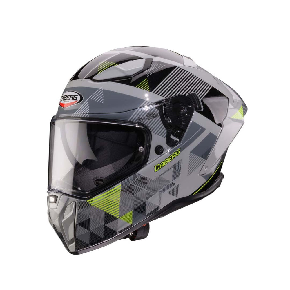 Caberg Drift Evo II Full Face Motorcycle Helmet - Prism Grey/Black/Yellow Fluo