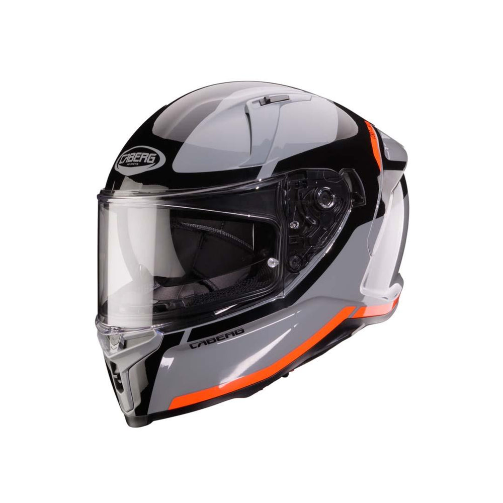 Caberg Avalon X Pure Full Face Motorcycle Helmet - Grey/Black/Orange Fluro