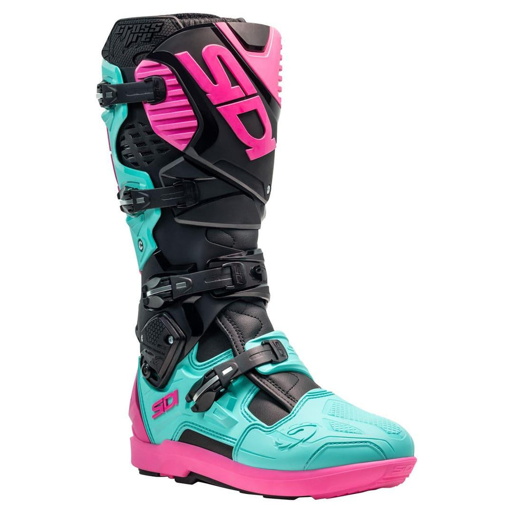 Sidi Crossfire 3 SRS CE Boots Black Mint Pink