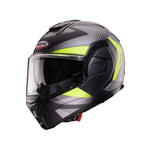 Caberg Trip Lunar Flip Front Motorcycle Helmet - Matt Black/Grey/Yellow Fluo/Anthracite