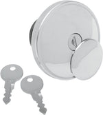 Drag Specialties Screw-In Locking Fuel Cap For Harley Davidson FLH 1340 1982-1984 - Chrome