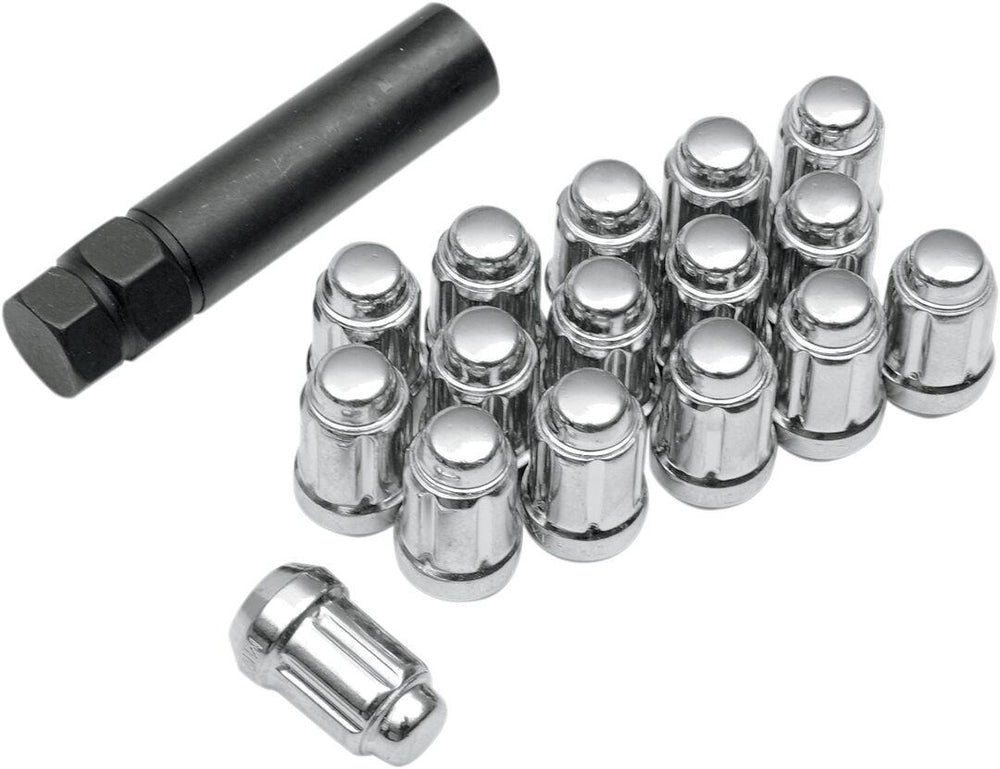 ITP Lug Nuts For Polaris General 1000 2016-2017 Splined with Key - Chrome/Silver