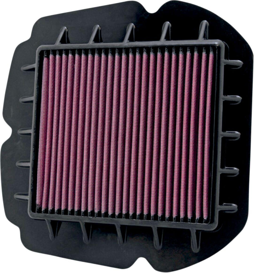 K&N High Flow Air Filter For Suzuki SFV 650 2009-2015 - Black Red
