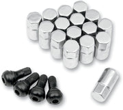 Moose Racing ATV UTV Wheel Lugnuts For Kawasaki KAF 620 2X4 2001-2008 16 Pack - Chrome Silver